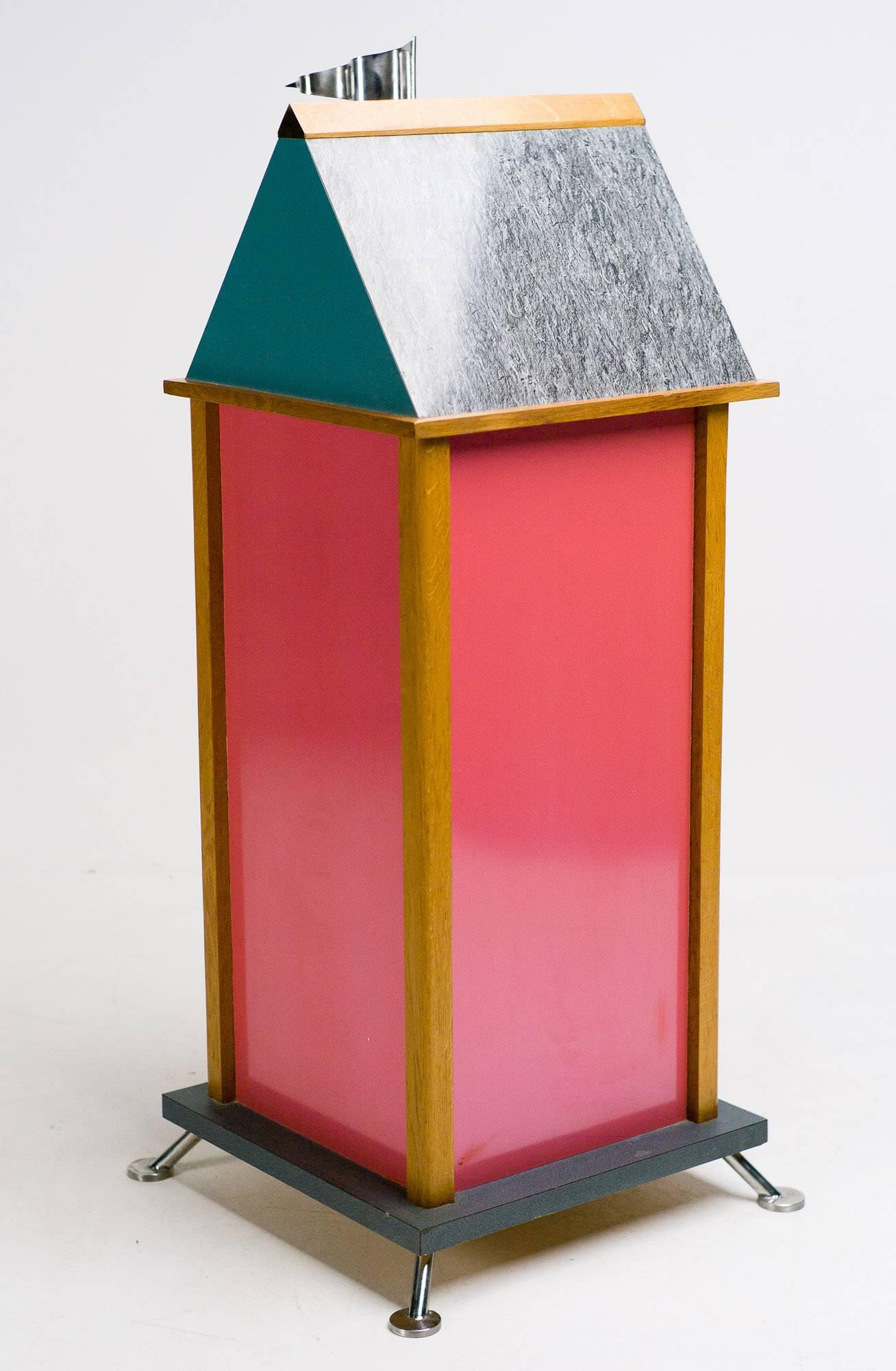 Laminated Postmodern Memphis Style Liquor Cabinet