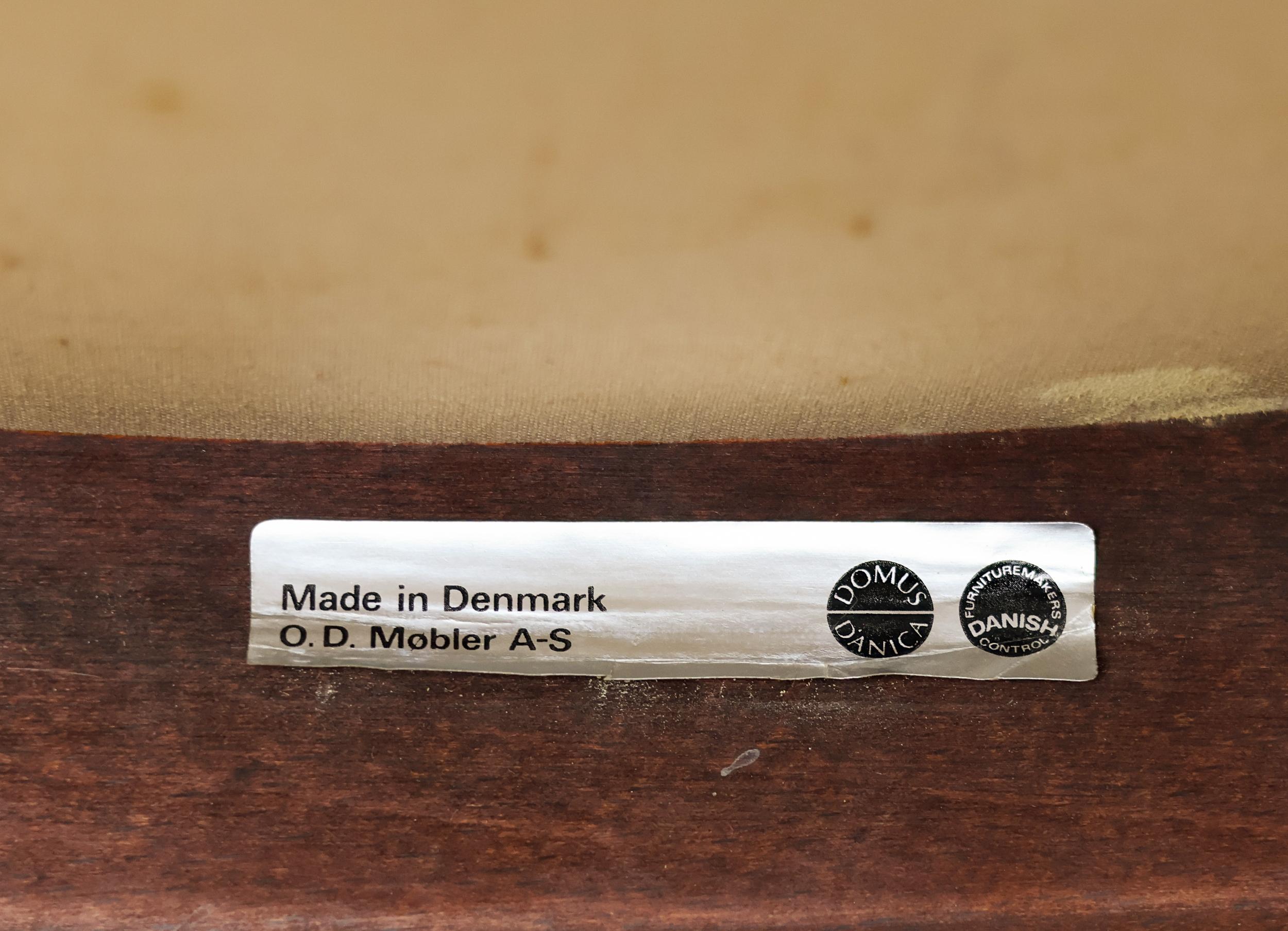 6 dänische Mid Century Modern Model 49 Palisander Esszimmerstühle von Erik Buch im Angebot 7