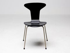 Rara sedia modello 3105 di prima produzione, disegnata da Arne Jacobsen per Fritz Hansen, Danimarca, 1955