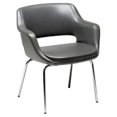 Olli Mannermaa for Martela – Kilta Armchairs in Grey Naugahyde, Finland, 1955