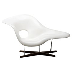 Early 2001 Vitra Eames La Chaise – Labeled, Sculptural Bone-White Patina