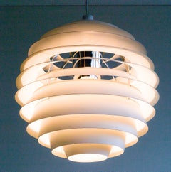 Rare Large Early Poul Henningsen Louvre Pendants by Louis Poulsen, 1962