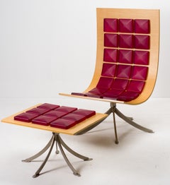 Saporiti Italia "Voyager" Lounge Chair and Ottoman by Gaby Fois Dorell