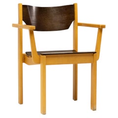 Nine Danish Mid-Century Modern Stacking Armchairs in Beech and Ebonized Plywood