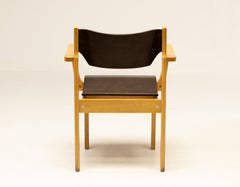 Nine Danish Mid-Century Modern Stacking Armchairs in Beech and Ebonized Plywood
