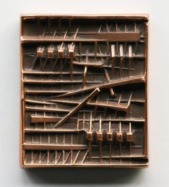 Arnaldo Pomodoro Bronze Plaque for the 25th Anniversary of Tecno, Milan, 1979