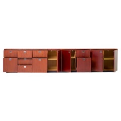 Gordon Bunschaft Mahogany Credenza for the Lambert Bank, Brussels, Circa 1960