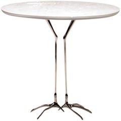 White Gold "Traccia" Table by Meret Oppenheim