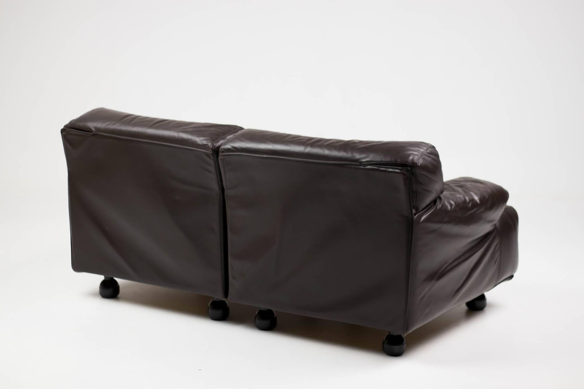 Fiandra Two-Seat Sofa by Vico Magistretti for Cassina In Good Condition In Dronten, NL