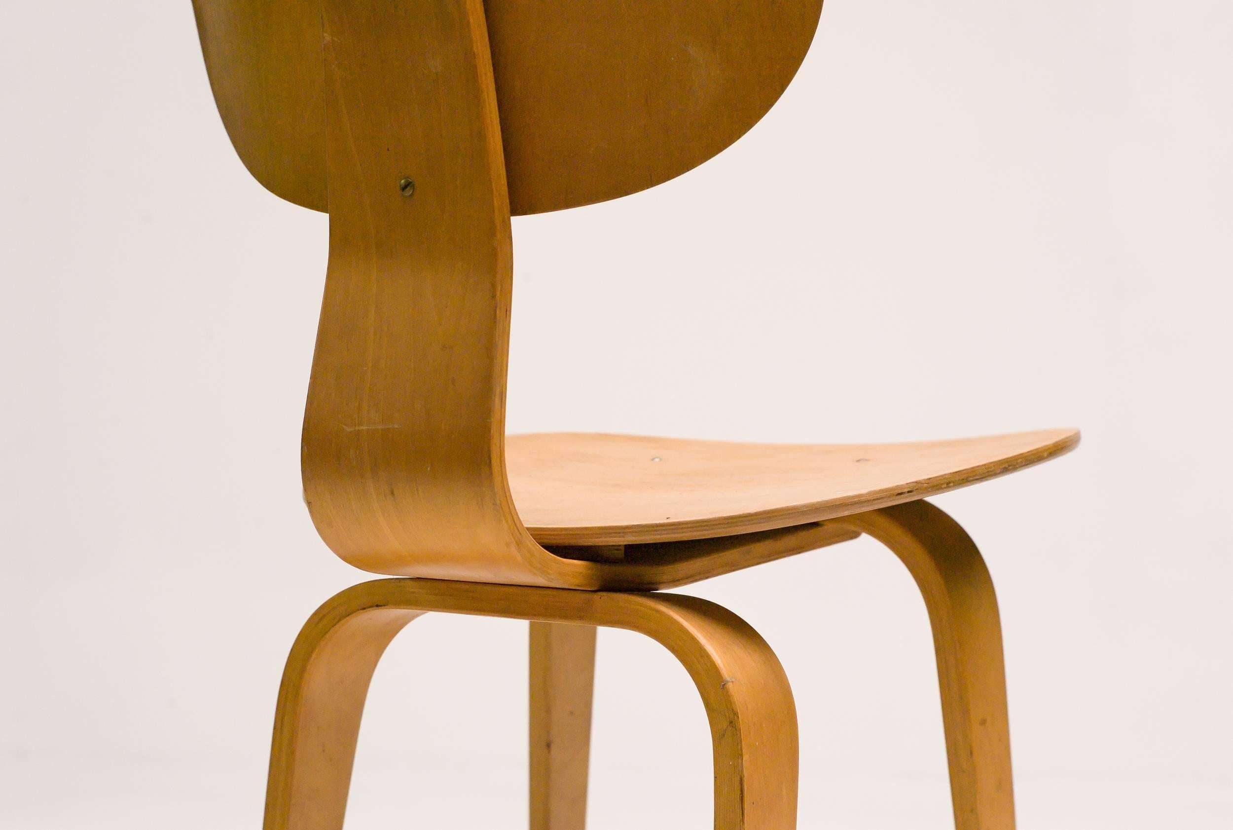 Mid-20th Century Pastoe SB02 Combex Series Dining Chair in Birch by Cees Braakman
