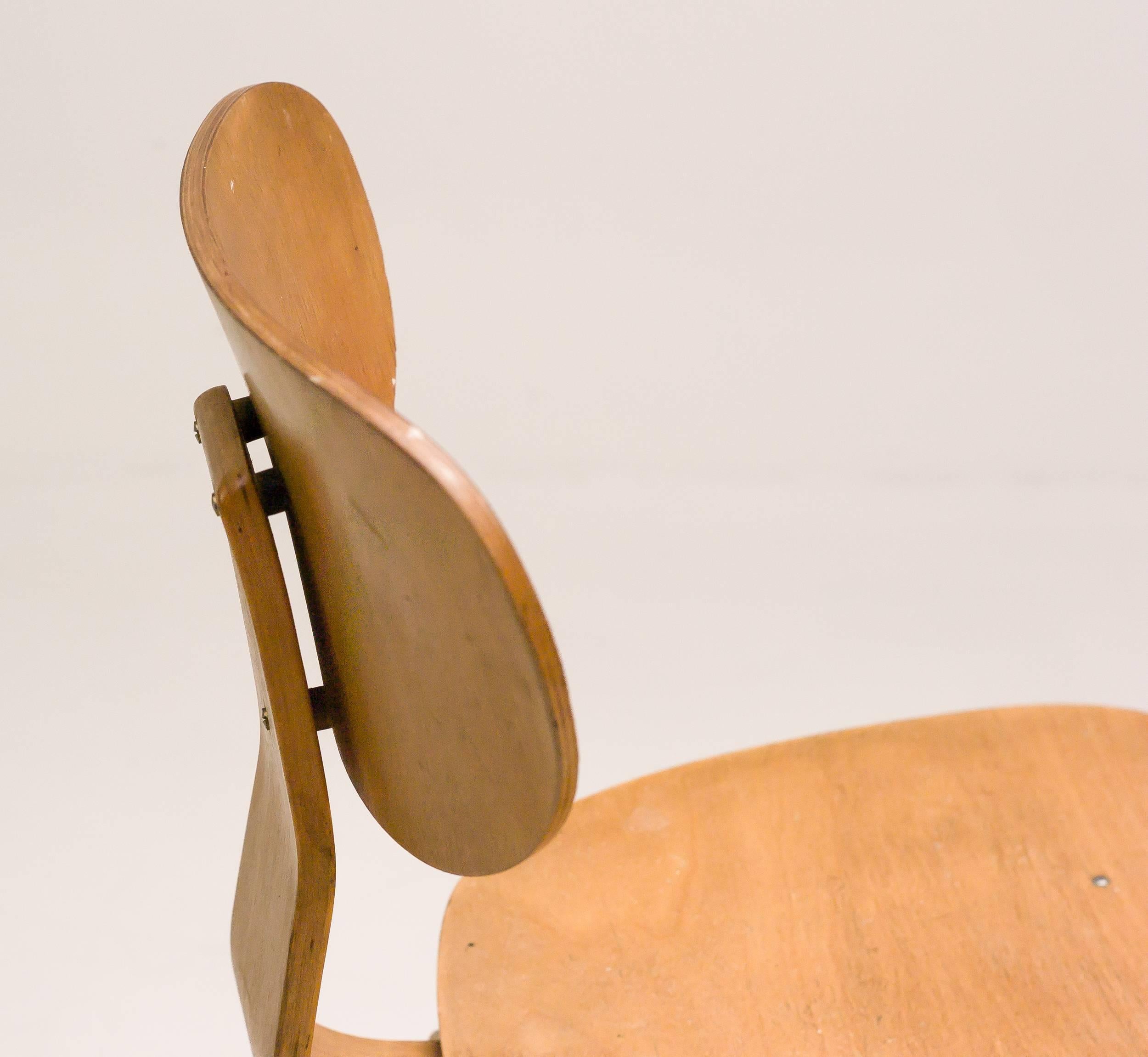 Pastoe SB02 Combex Series Dining Chair in Birch by Cees Braakman In Good Condition In Dronten, NL