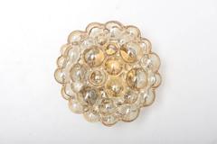 Gorgeous Set of Amber Bubble Glass Flush Mount Light Helena Tynell for Limburg