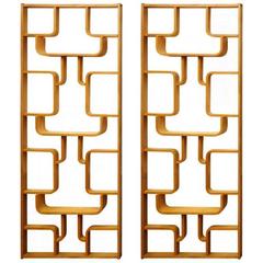 Midcentury Plywood Room Dividers, Wall Sculptures
