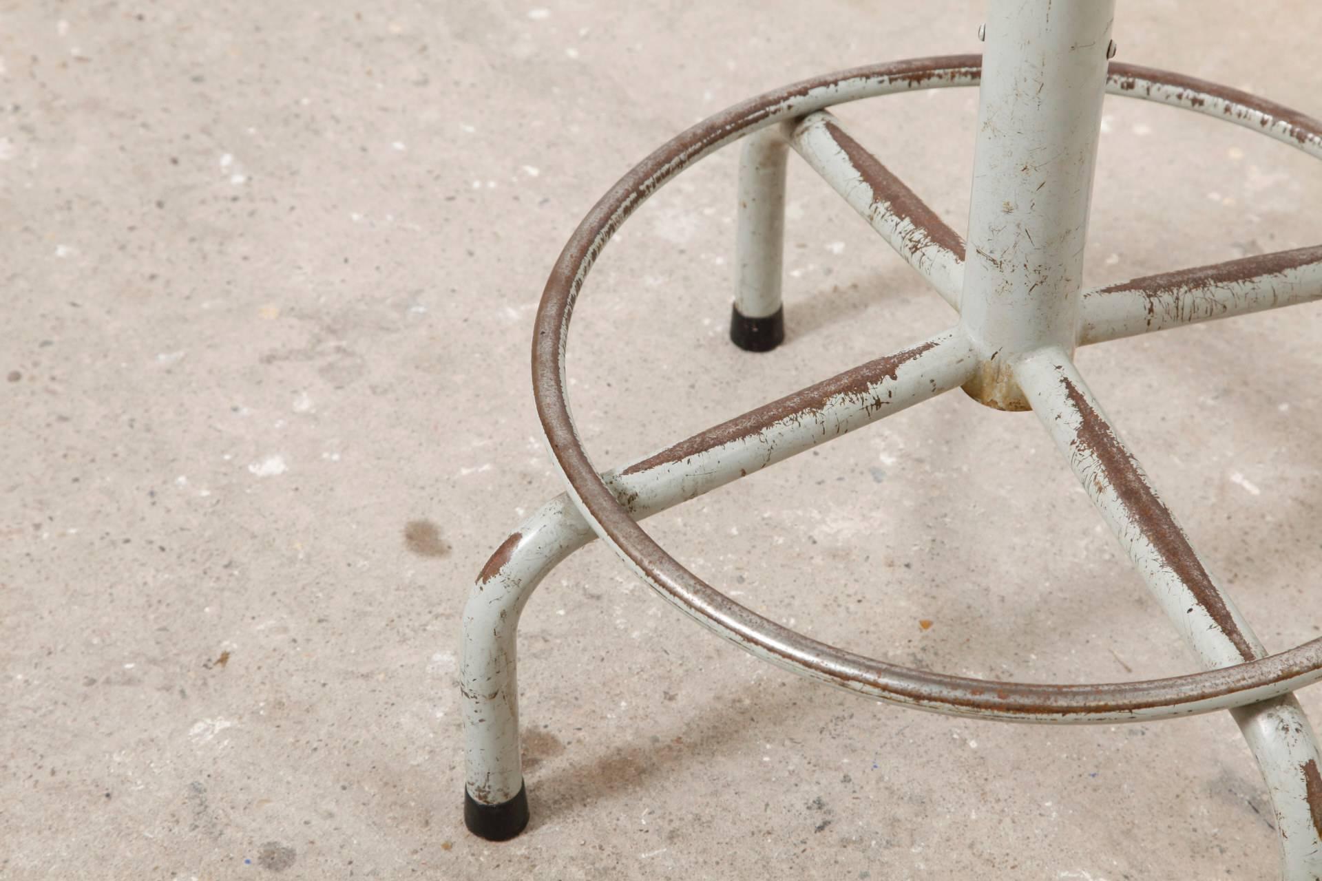 Dutch Set of Six Friso Kramer Adjustable Height Industrial Stools