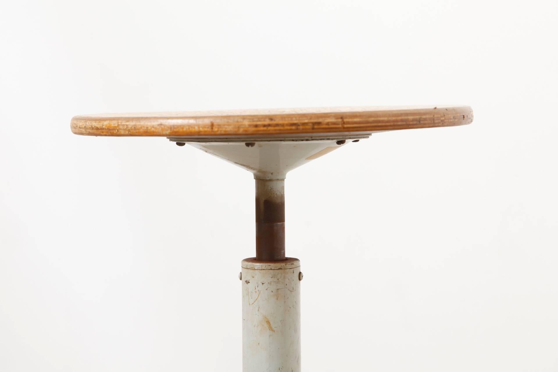 Metalwork Set of Six Friso Kramer Adjustable Height Industrial Stools