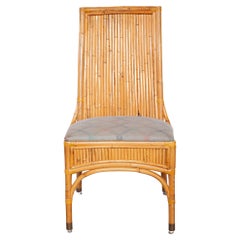 Set of Six Bamboo Dining Chairs, Italy, 1970s