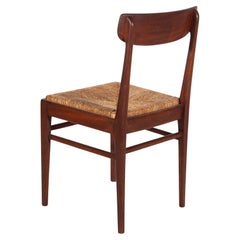 Sedie da pranzo in teak con rattan mare, t 1959, Belgio