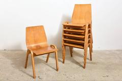 Set of 10 Stacking Chairs 1950s Designed by Cor Alons