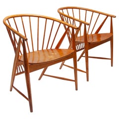 Set of Two Lounge Armchairs Model "Sun Feather" by Sonna Rosen, Sweden