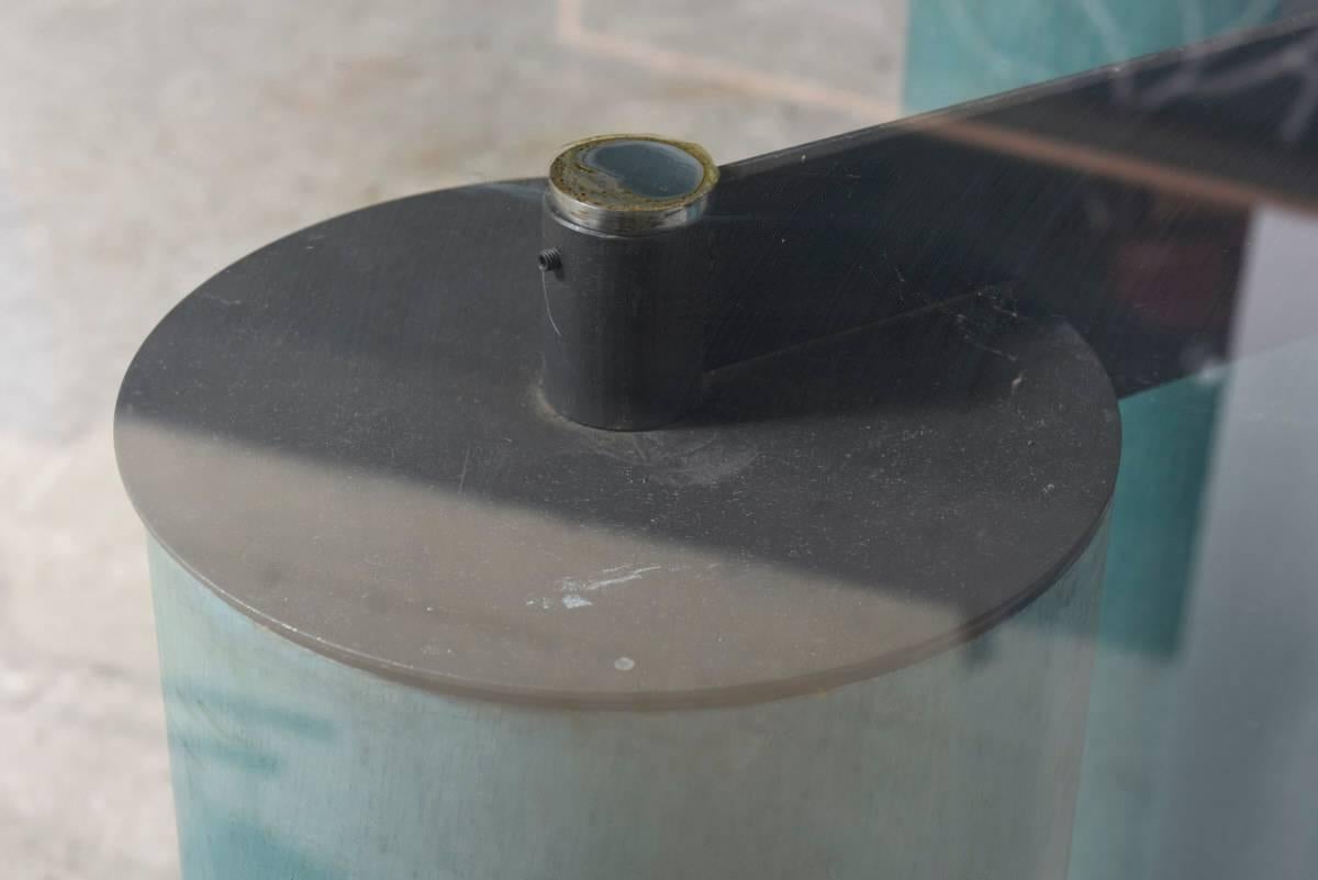 Mid-Century Modern Lella and Massimo Vignelli Glass Top Table Model Serenissimo 160 for Acerbis