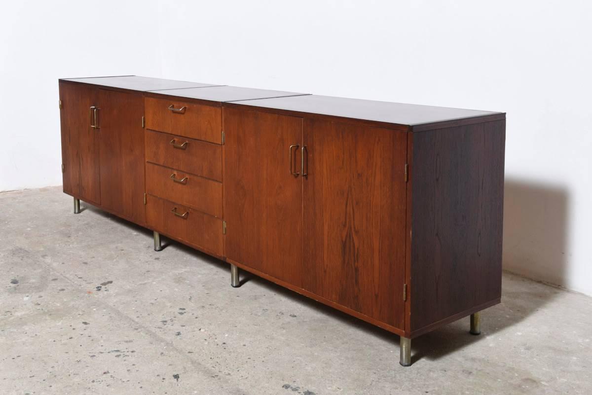 Cees Braakman designed his made to measure system in the late 1950s for Pastoe. 

With a few elements you can build any kind of cabinet, using a simple allen key. With this system Braakman was far ahead of his time. 

The basic features of his