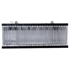 Grand lustre à tubes en verre Art Relief