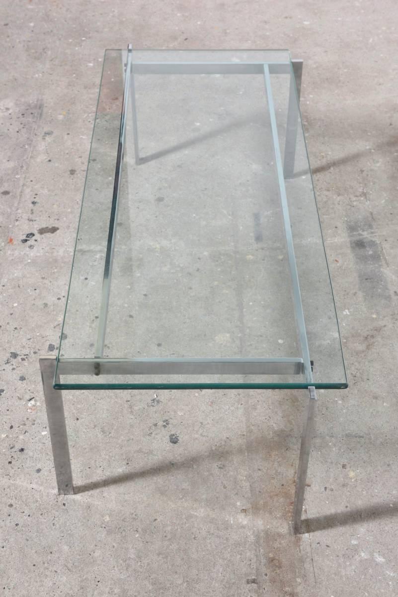 Rectangular Coffee Table in Style of Kjaerholm, Denmark In Excellent Condition In Antwerp, BE