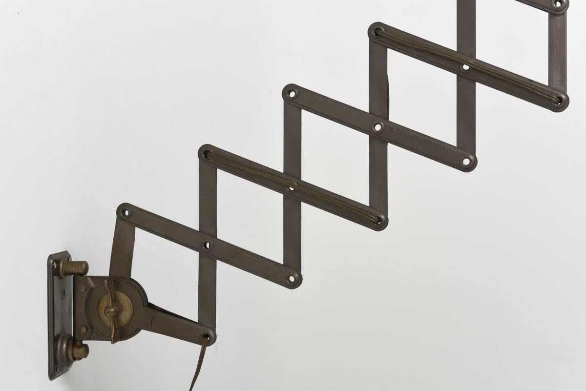 Metal Industrial French Scissor Wall Lamp