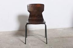 Set of Six Pagholz Streamlined Stacking Chairs