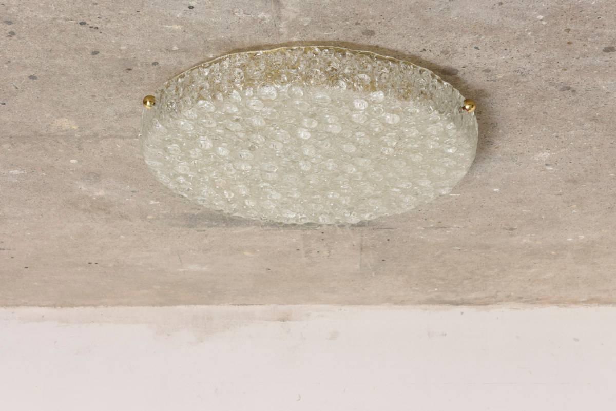 Austrian Bubble Textured Glass Flush Mount by Hillebrand