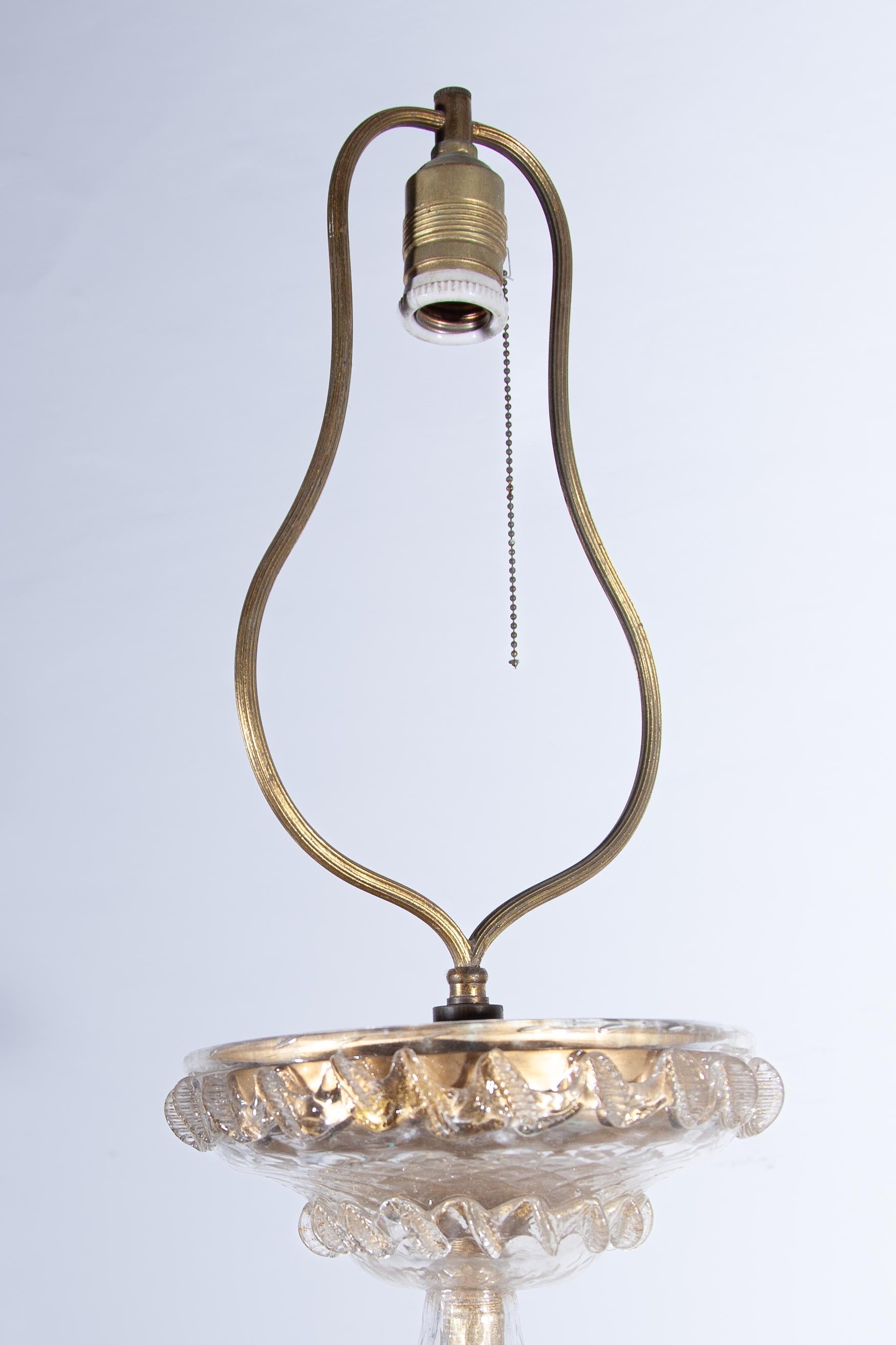 Art deco Murano Floor Lamp attributed by Barovier & Toso, 1930s For Sale 2