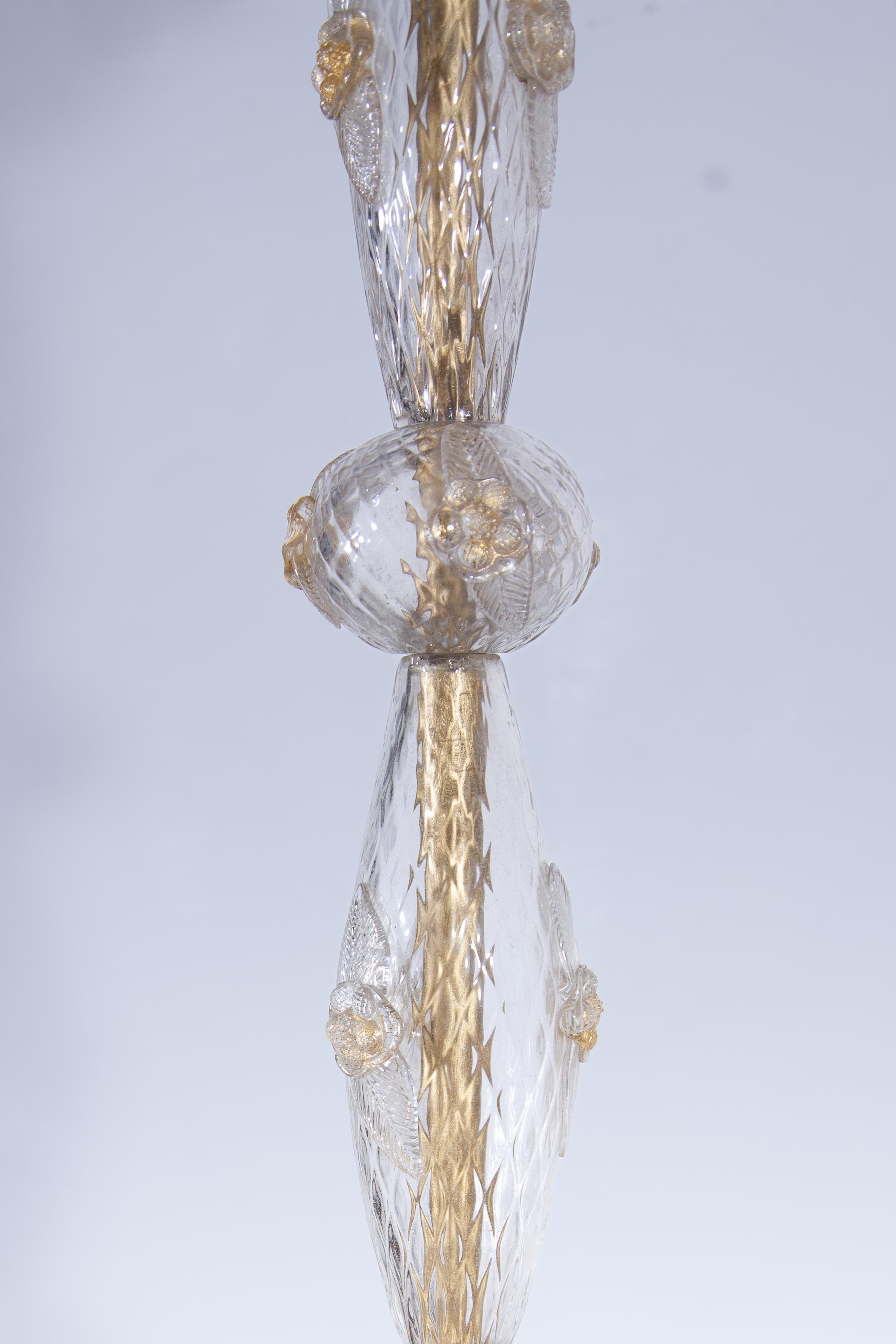 Art deco Murano Floor Lamp attributed by Barovier & Toso, 1930s For Sale 1