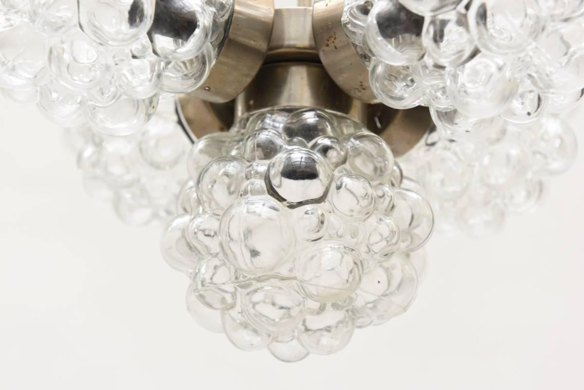 Huge Bubble Glass Chandelier by Helena Tynell for Glashütte Limburg In Good Condition In Antwerp, BE