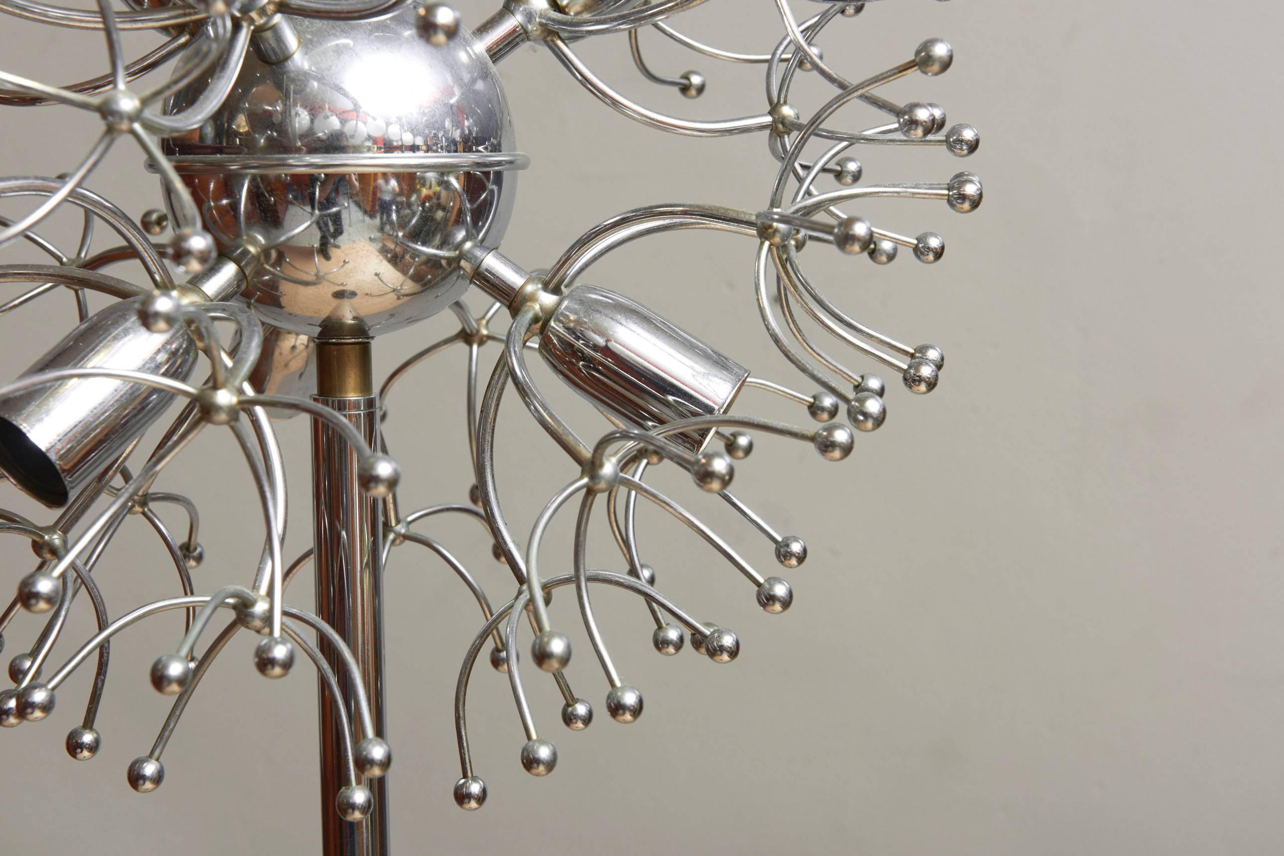 Mid-20th Century Iconic Sputnik Spider Floor Lamp, Italy, 1960s