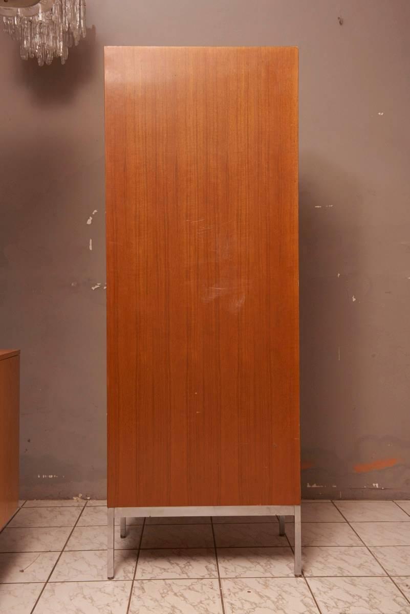 Stainless Steel Massive Oak Cabinet with Drawers Designed by Kunstwerkstede de Coene For Sale