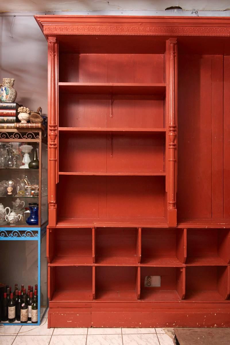 Solid Pine Wood Display Cabinet Sideboard, Mid-19th Century For Sale 1