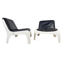 Iconic 1970s Space Age Fiberglass Lounge Chairs by Carl Straub