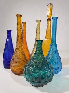 A Symphony of Saturated Light by Empoli Genie Bottles set of Seven, 1960s