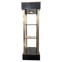 Vintage Mid-Century Modern Belgo Chrom Illuminated Display Stand, 1970s