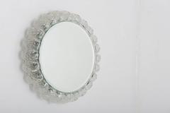 Kalmar Illuminated Ice Glass Round Mirror