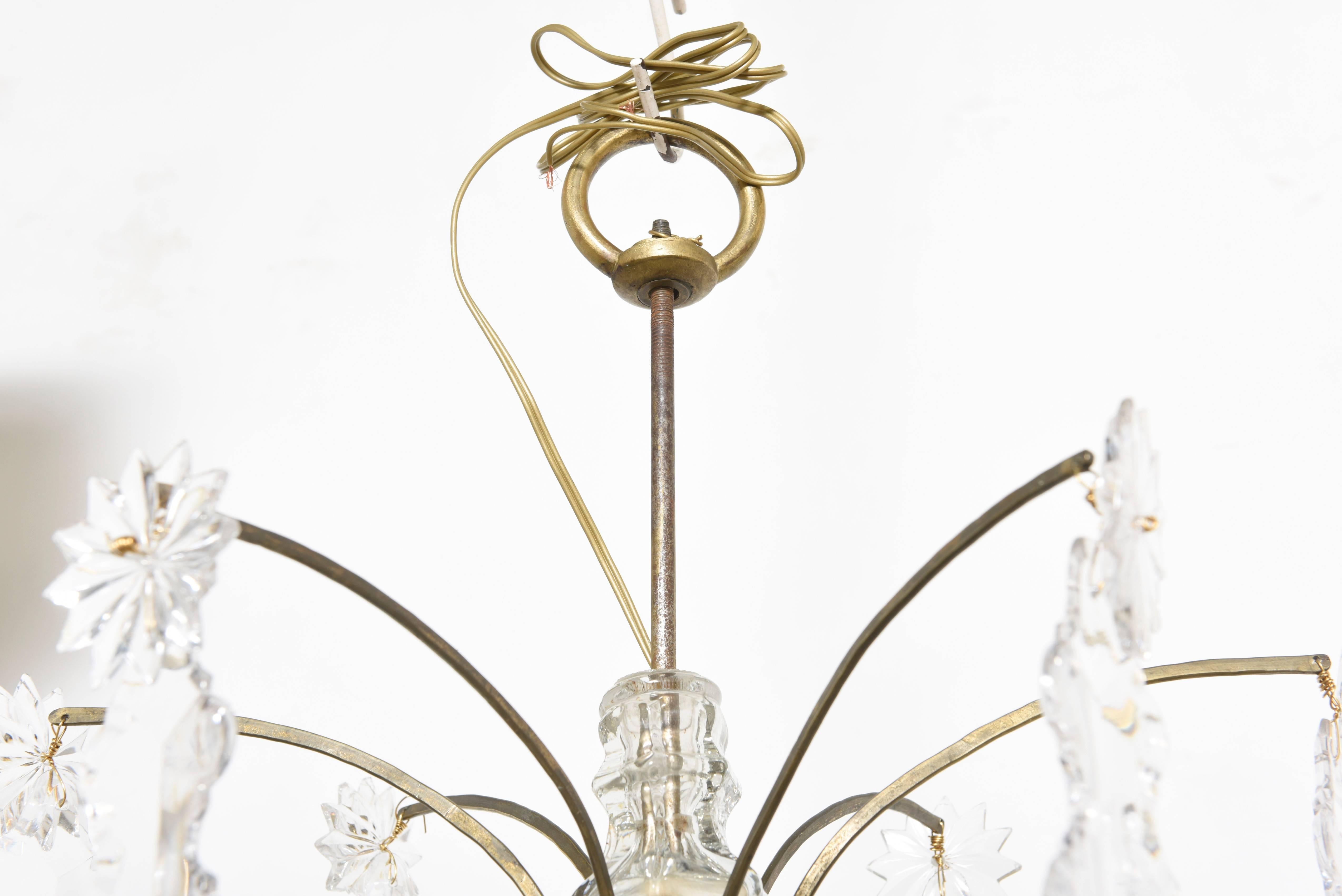 Large French Baguès Doré, Bronze and Crystal Chandelier in Louis XV Style 2