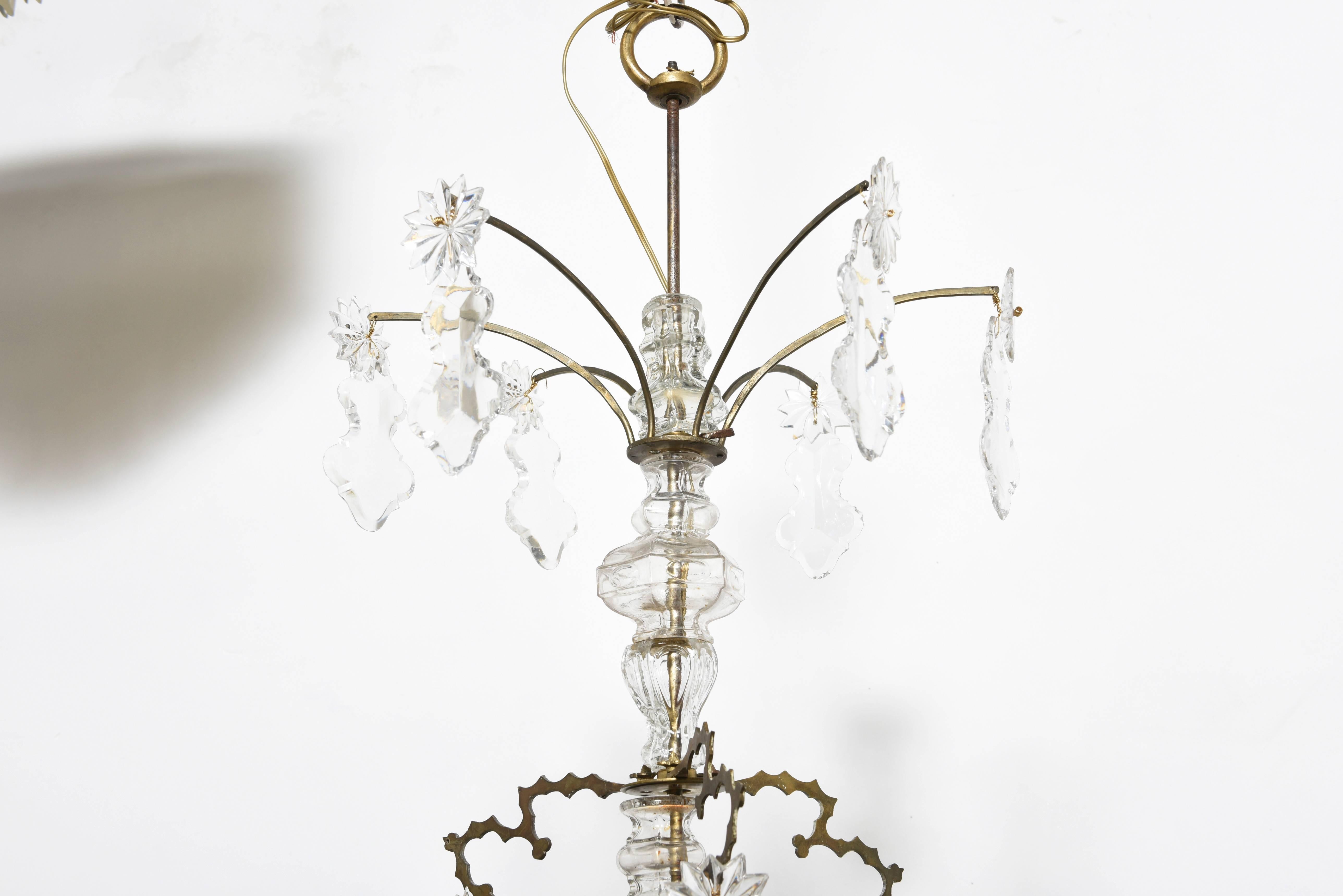 Large French Baguès Doré, Bronze and Crystal Chandelier in Louis XV Style 3