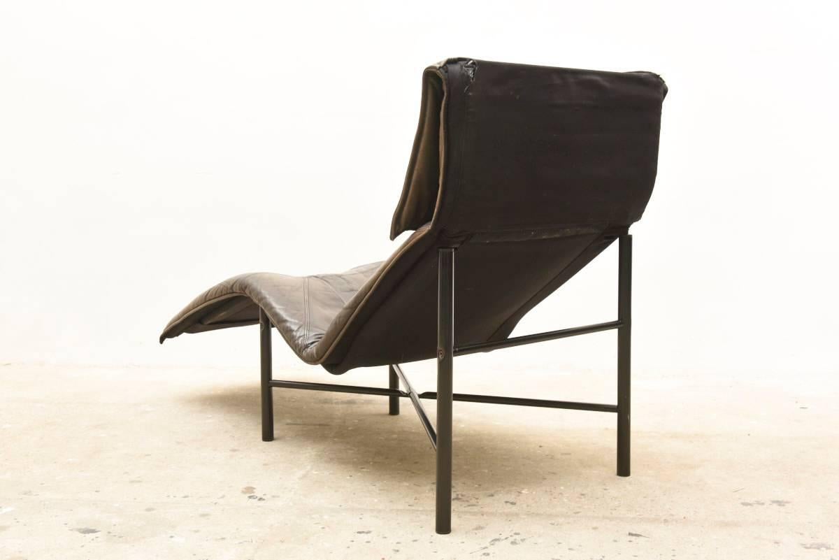 Mid-Century Modern Gerard Van Den Berg Leather Chaise Lounge