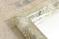 Large Kalmar Ice Glass Rectangular Illuminated Wall Mirror