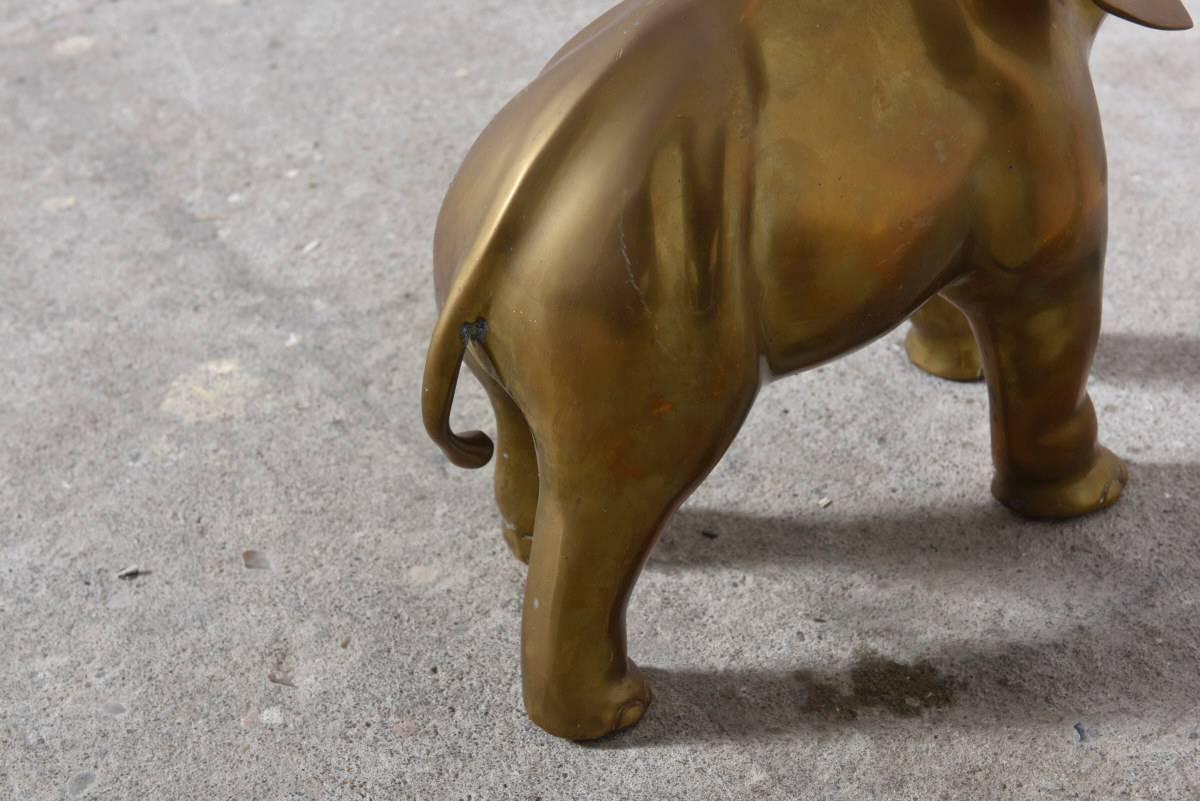 Hollywood Regency Vintage Brass Elephant Floor Sculpture
