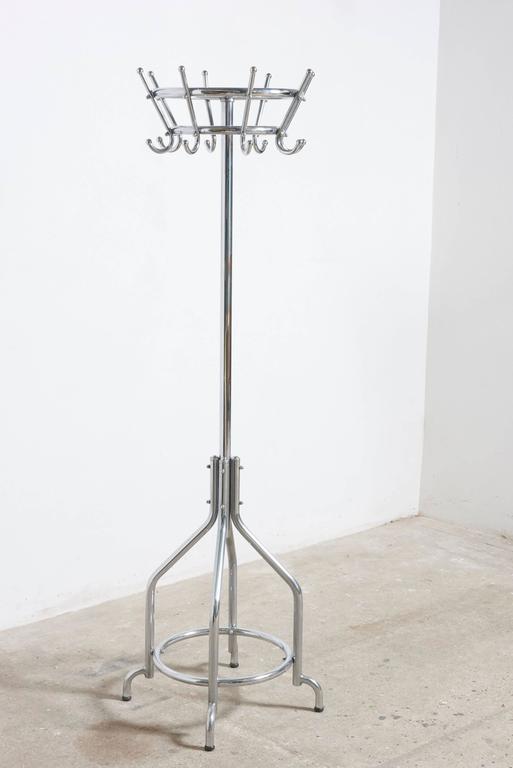 Coat Rack Chrome Rotating Top For Sale at 1stdibs