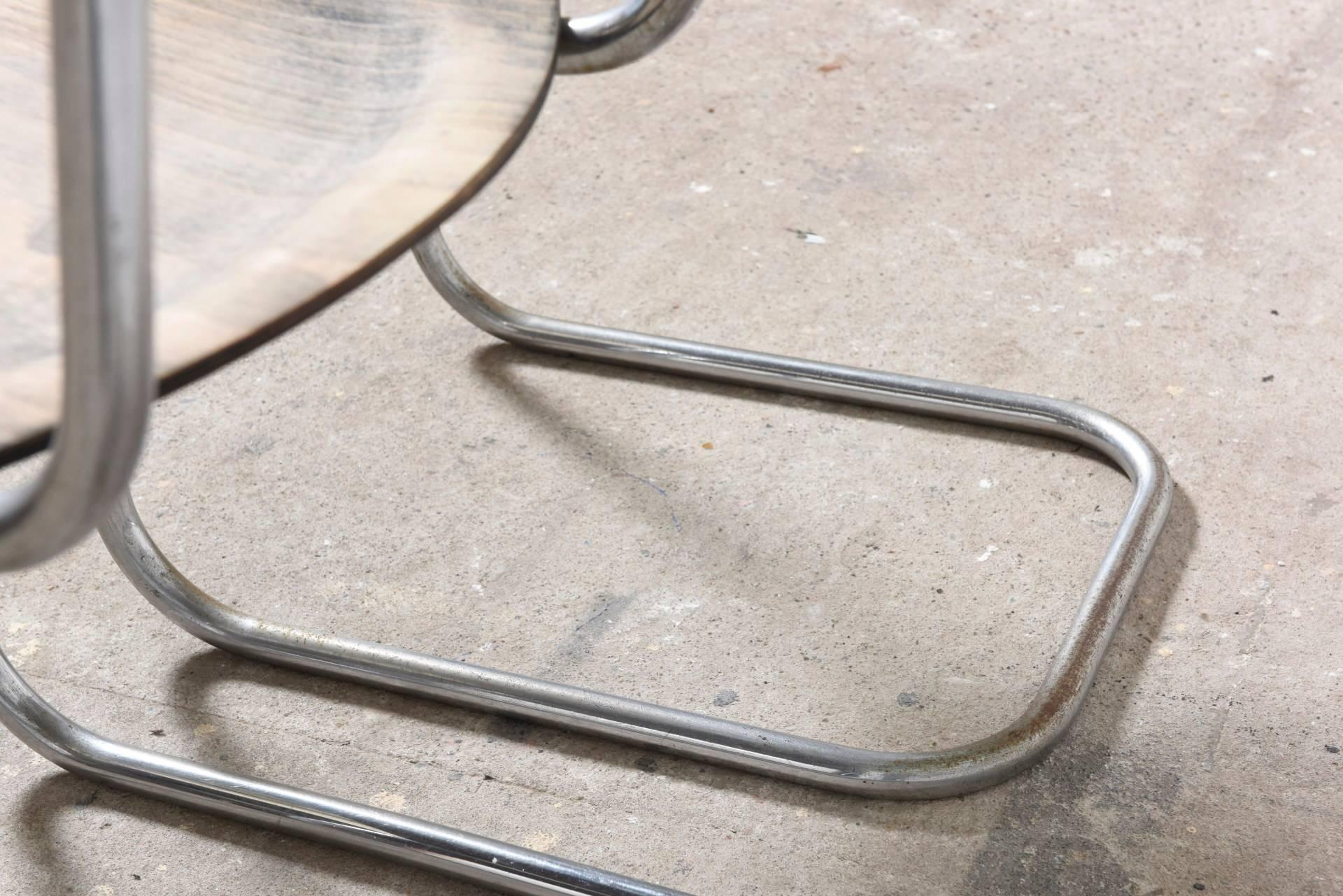 Early 20th Century Pair Mart Stam Bauhaus S43 Cantilever Tubular Chairs, 1920s
