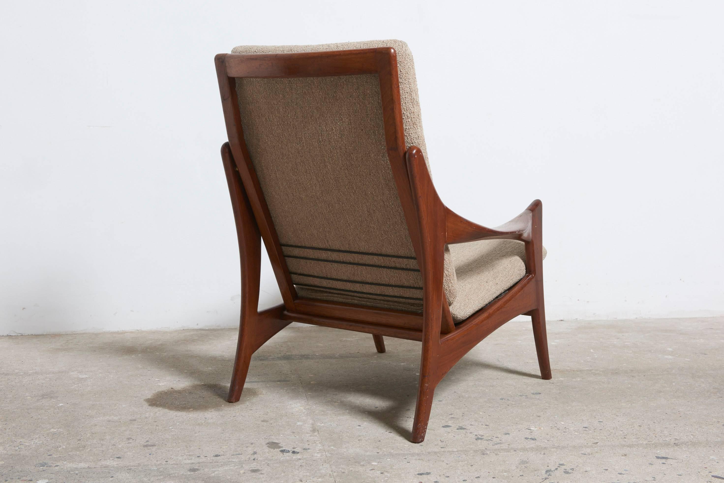 Dutch Teak High Back Easy Chair Designed by the 