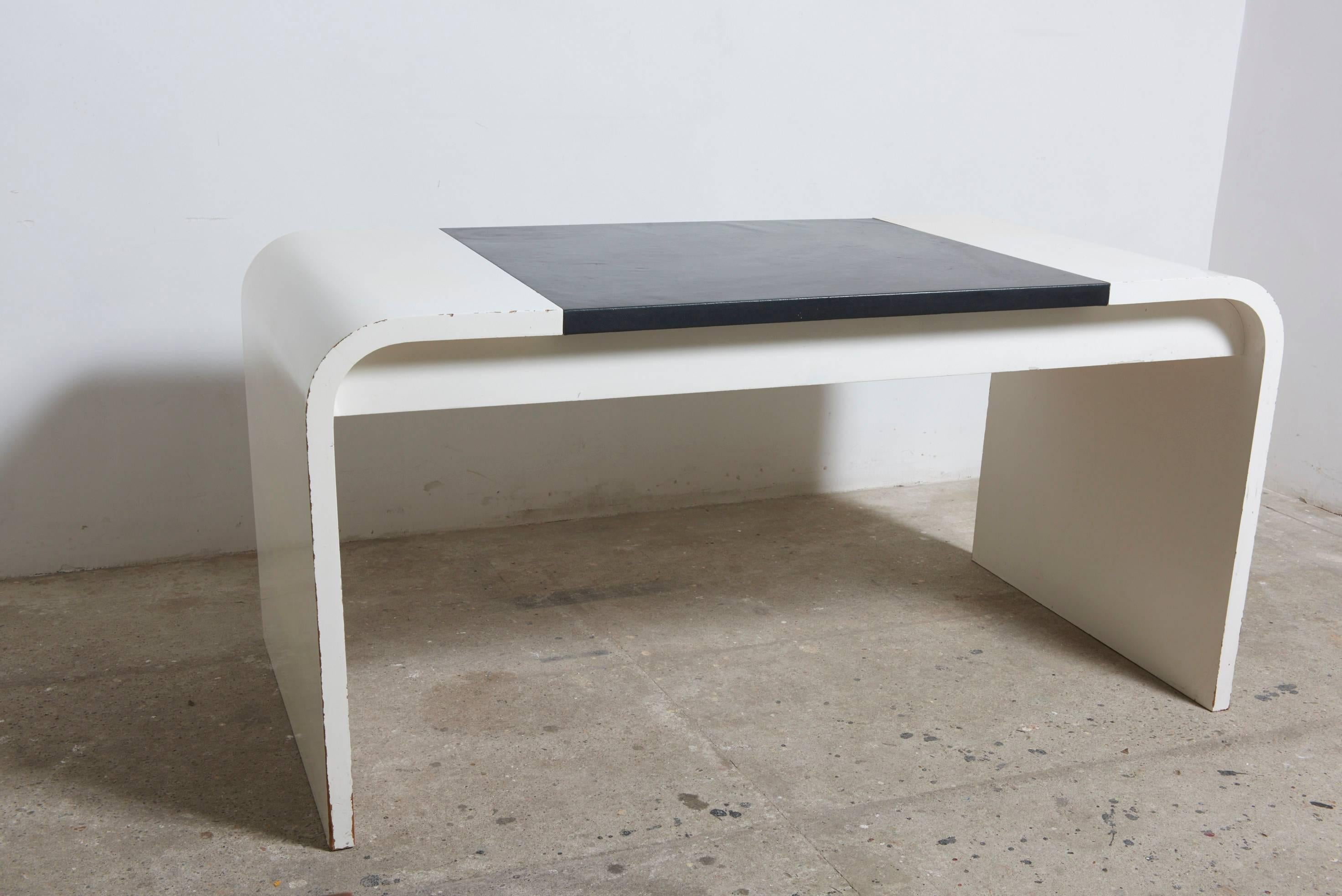 Wood Black and White 1960s Desk Designed by the Coene