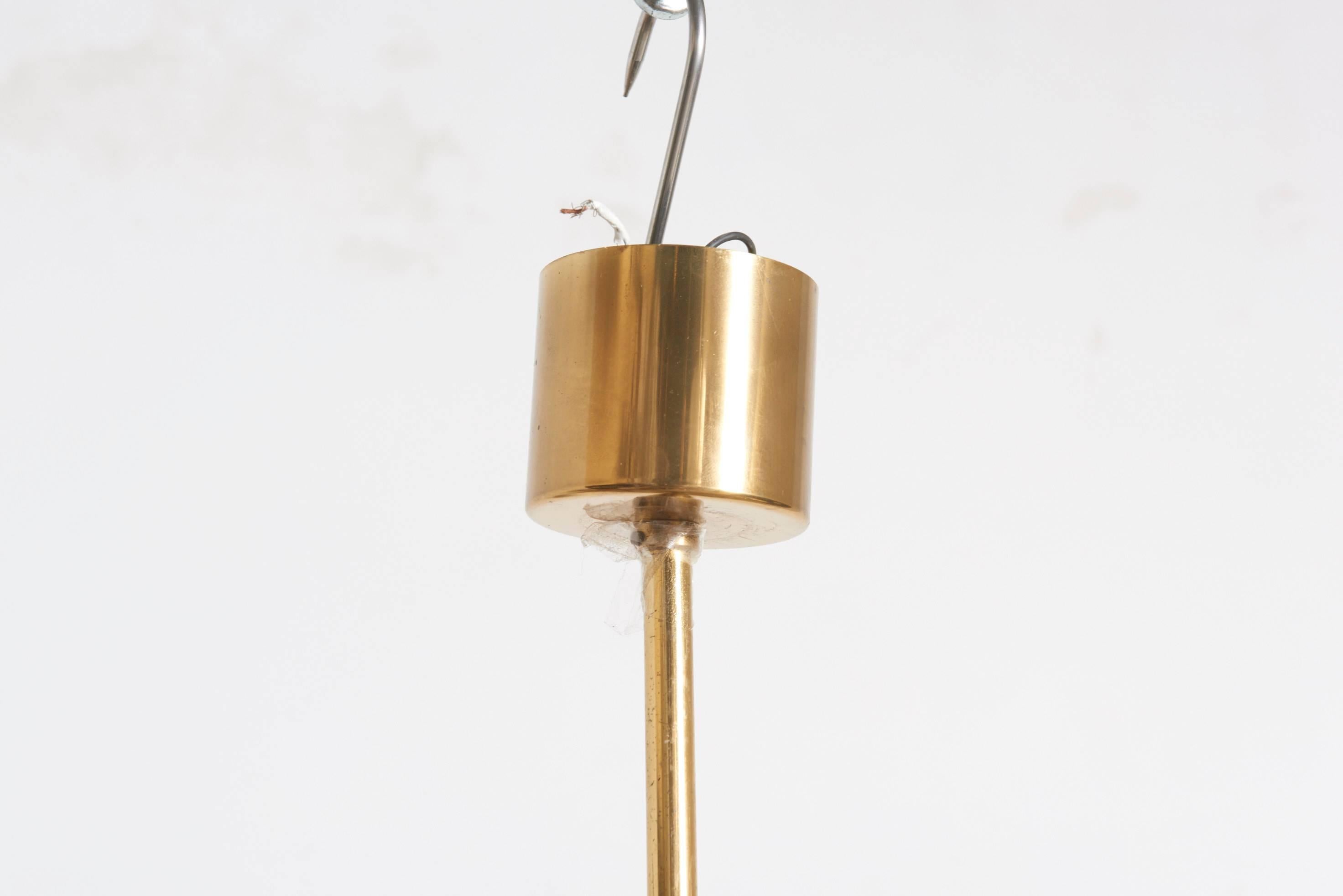 Large Ice Glass Tube, Brass Chandelier Designed by Doria, 1970s, Germany 2